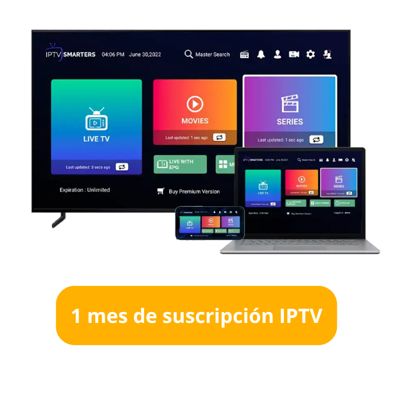 1 mes de suscripción IPTV